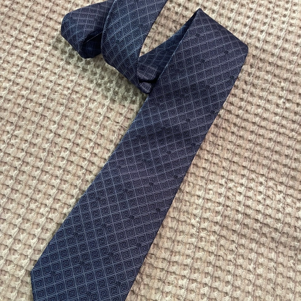 Lancel Paris Blue Patterned Men's Tie